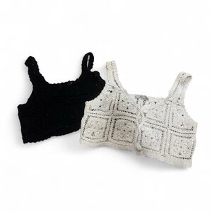 Spring Crochet Layer Crop Tops Spring Bundle